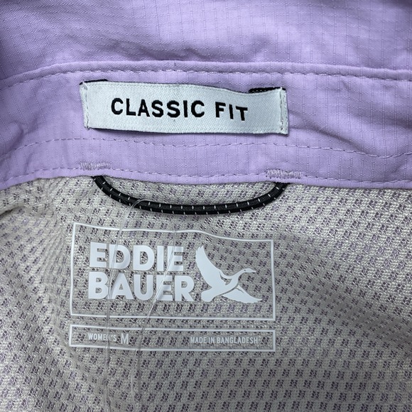 Eddie Bauer Women's M Mountain Ripstop Long-Sleeve Top Purple H0877 - Picture 6 of 9